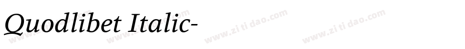 Quodlibet Italic字体转换
